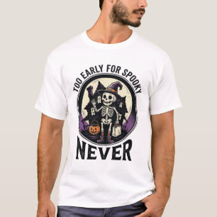 Vintage-Halloween-Shirt Skelett Mond Spukhaus T-Shirt