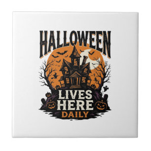 Vintage-Halloween-Shirt Spukhaus Alltag Bekommen Fliese