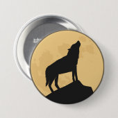 Vintage-Halloween-Silhouettendesign Button (Vorne & Hinten)