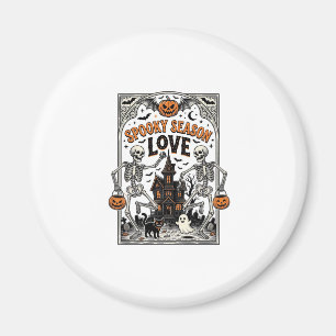 Vintage-Halloween-Skelett-Gruselige-Saison-Liebe-S Magnet
