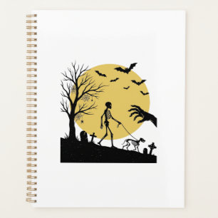 Vintage-Halloween-Skelett-Hund-Mond-Vektor-Design_ Planer