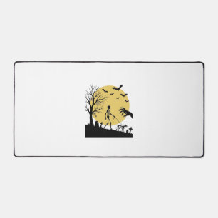 Vintage-Halloween-Skelett-Hund-Mond-Vektor-Design_ Schreibtischunterlage