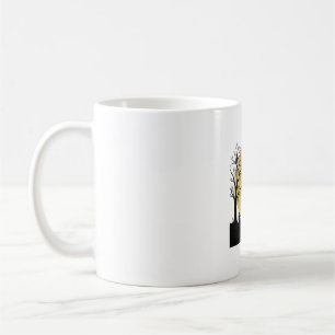 Vintage-Halloween-Skelett-Hund-Mond-Vektordesign_ Kaffeetasse