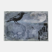 Vintage Halloween-Skull und Crow Fußmatte (Vorderseite)