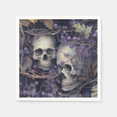 Vintage Halloween Skulls Serviette (Vorderseite)