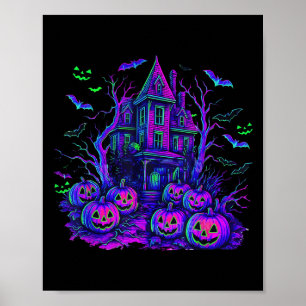 Vintage-Halloween-Soky-Szene Retro-Kürbis Y Saison Poster