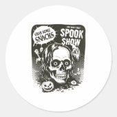 Vintage Halloween Spook Show Runder Aufkleber (Vorderseite)