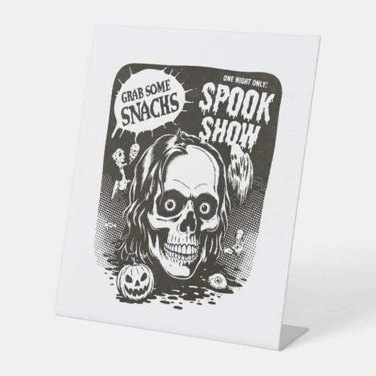 Vintage Halloween Spook Show Sockelschild (Vorderseite)