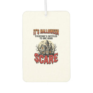 Vintage-Halloween-Spookhaus-Schreck-Shirt-Design Autolufterfrischer