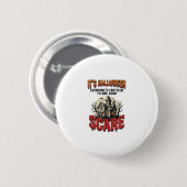 Vintage-Halloween-Spookhaus-Schreck-Shirt-Design Button (Vorne & Hinten)