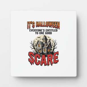 Vintage-Halloween-Spookhaus-Schreck-Shirt-Design Fotoplatte