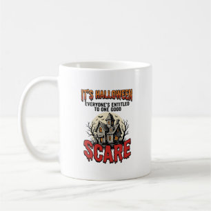 Vintage-Halloween-Spookhaus-Schreck-Shirt-Design Kaffeetasse