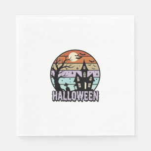 Vintage-Halloween-Spookhaus-Shirt-Design_1 Serviette