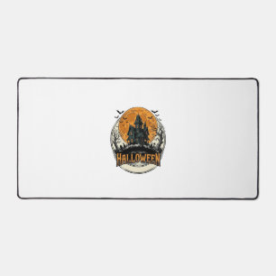 Vintage-Halloween-Spookhaus-Vektordesign_1 Schreibtischunterlage