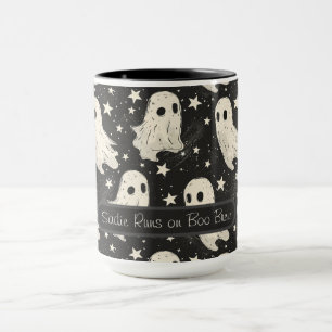 Vintage Halloween Spooky Ghosts & Stars Custom Tasse