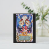 Vintage Halloween Spooky Hexen Postkarte (Stehend Vorderseite)