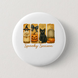 Vintage Halloween Spooky Season, niedliche Geister Button