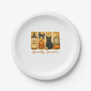 Vintage Halloween Spooky Season, niedliche Geister Pappteller