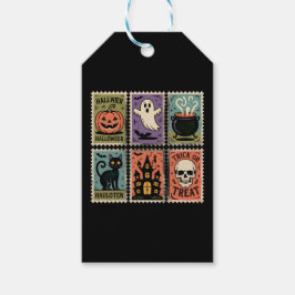 Vintage Halloween Spooky Stamps Sheet Geschenkanhänger