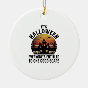 Vintage Halloween Spukhaus Guter Schreck T-Shirt_1 Keramik Ornament