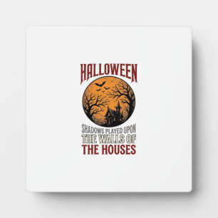 Vintage Halloween Spukhaus Mond Shirt Design_ Fotoplatte