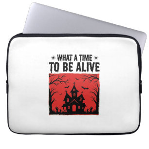 Vintage Halloween Spukhaus Was für eine Zeit T-Shi Laptopschutzhülle