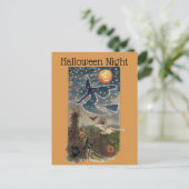 Vintage Halloween Starnight Postkarte (Stehend Vorderseite)