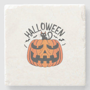 Vintage Halloween Steinuntersetzer