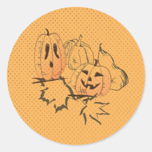 Vintage Halloween-Sticker-Runde Runder Aufkleber