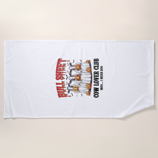 Vintage-Halloween-Stierblatt Strandtuch (Vorderseite)