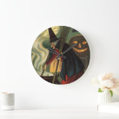 Vintage Halloween-Stirring Magic Cauldron Große Wanduhr (Zuhause)