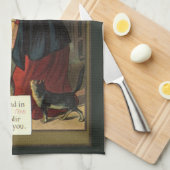 Vintage Halloween-Stirring Magic Cauldron Küchentuch (Viertel Falte)