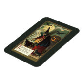 Vintage Halloween-Stirring Magic Cauldron Magnet (Linke Seite)