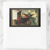 Vintage Halloween-Stirring Magic Cauldron Rechteckiger Aufkleber (Tasche)