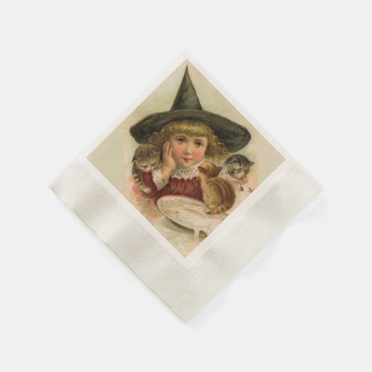 Vintage Halloween-Süsse Serviette (Ecke)