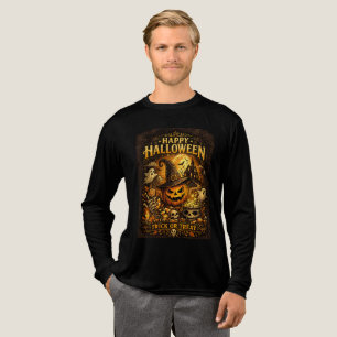 Vintage-Halloween-Süßes-oder-Saures-Kürbis-Geist-H Tri-Blend Shirt