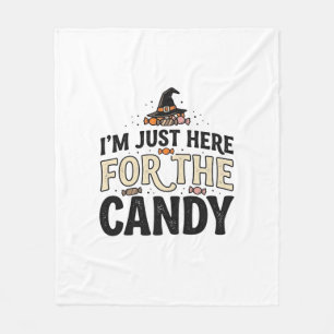Vintage-Halloween-Süßigkeiten-Hexenhut-Shirt-Desig Fleecedecke