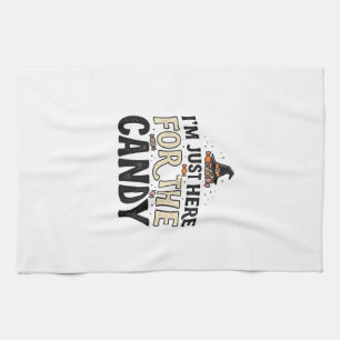 Vintage-Halloween-Süßigkeiten-Hexenhut-Shirt-Desig Geschirrtuch