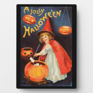 Vintage Halloween Tabletop Plaque Fotoplatte
