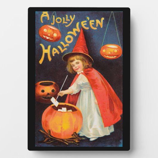 Vintage Halloween Tabletop Plaque Fotoplatte (Vorderseite)