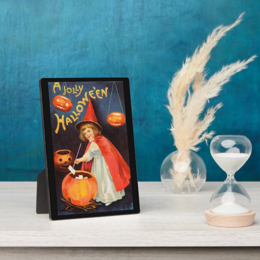 Vintage Halloween Tabletop Plaque Fotoplatte (Seite)