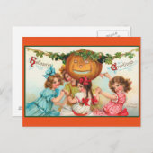 Vintage Halloween-Tänzer Postkarte (Vorne/Hinten)