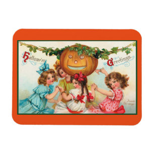 Vintage-Halloween-Tänzerinnen Magnet