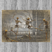 Vintage Halloween-Tanzskelette Seidenpapier