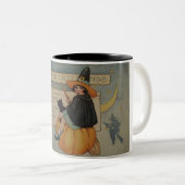 Vintage Halloween-Tasse Zweifarbige Tasse (VorderseiteRechts)