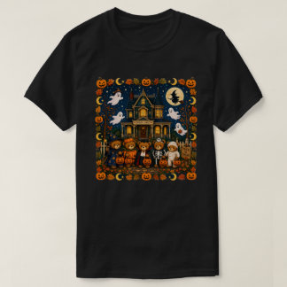 Vintage-Halloween-Teddybär Gruseliger Trick-or-Tre T-Shirt