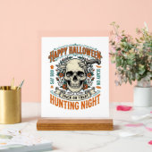 Vintage-Halloween-Totenkopf-Streich-oder-Überrasch Acrylschild (Hochzeit)