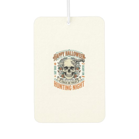 Vintage-Halloween-Totenkopf-Streich-oder-Überrasch Autolufterfrischer (Vorderseite)