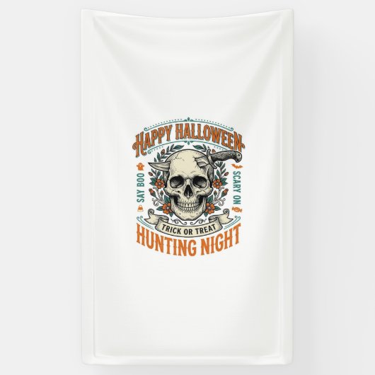 Vintage-Halloween-Totenkopf-Streich-oder-Überrasch Banner (Vertikal)