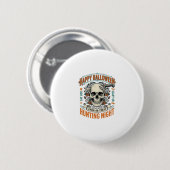 Vintage-Halloween-Totenkopf-Streich-oder-Überrasch Button (Vorne & Hinten)